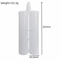 Seringues jetables en plastique 400 ml 1:1 à double cartouche pour colle/adhésif UV, manchon de seringue pour baril de distribution