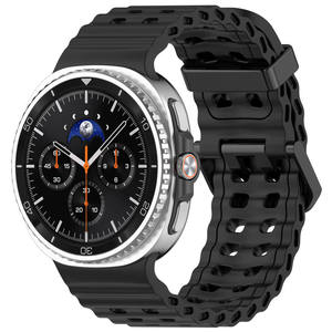 สายซิลิโคนขายส่งจากโรงงานสำหรับ Samsung Galaxy Watch8/Watch 8 Classic สีเดียว หัวเข็มขัดคู่ สายนาฬิกา - Product Image 2