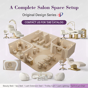 Cama de Estética Eléctrica Madam Center, Silla de <span class=keywords><strong>Spa</strong></span> Beige, Muebles para Clínica de Estética, Cama Facial Hidráulica - Product Image 2