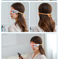 Masseur oculaire électrique chauffant portable Bright Eyes avec lumière rouge pour la relaxation à domicile, au bureau et en voyage