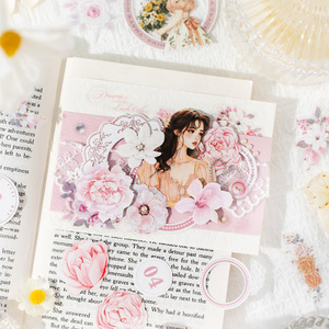 Paquete de pegatinas manuales DIY de 25 uds., Serie de rosas, flor de personaje para decoraciones navideñas - Product Image 2