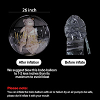 Vente en gros de nouveaux ballons Bobo transparents, fournisseurs de ballons Bobo réutilisables, décoration de fête, mariage, anniversaire, ballons Bobo pré-étirés à col large