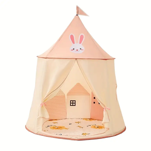 Tente yourte pour enfants d'intérieur, <span class=keywords><strong>château</strong></span> rose <span class=keywords><strong>de</strong></span> lapin, maison <span class=keywords><strong>de</strong></span> jeu pour enfants, maison <span class=keywords><strong>de</strong></span> jeu d'intérieur pour enfants, cadeau <span class=keywords><strong>de</strong></span> vacances - Product Image 1