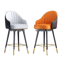 Chaise de bar décontractée à structure solide et simple, tabouret de bar moderne pour îlot de cuisine