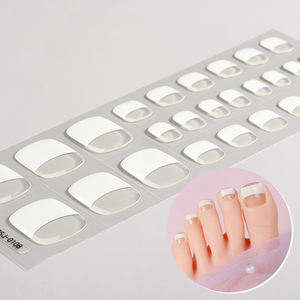 <span class=keywords><strong>Lampe</strong></span> UV semi-durcie à moitié transparente de style français blanc de qualité salon Bandes de gel pour ongles d'orteil Produit de bande de gel pour ongles de qualité supérieure - Product Image 1