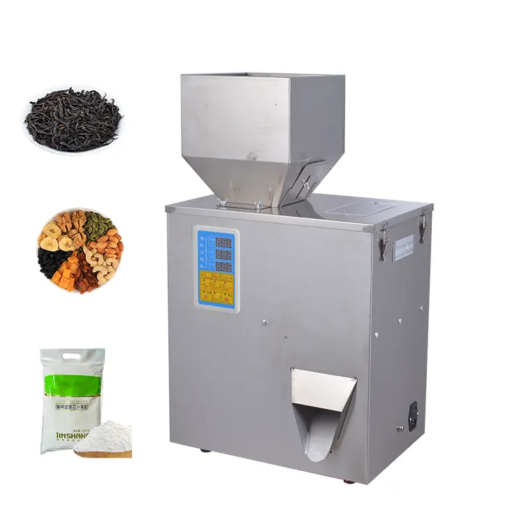 Máquina de enchimento elétrica semiautomática para café e temperos, máquina de pesar em pó, 1-100g, pronta para enviar