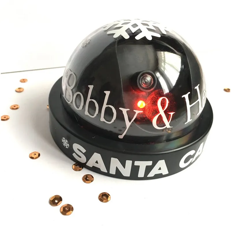 DIY Simulation Überwachungs kamera Spielzeug Dummy Surveillance Home Dome Santa Cam für Weihnachts bedarf mit blinkendem rotem LED-Licht