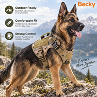 Harnais pour chiens de haute qualité, personnalisé, en nylon, réglable, anti-traction, durable, avec poignée pour l'entraînement en extérieur