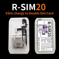 Lecteur de carte SIM double flexible pour iPhone 14 Pro/14 Plus/14 Pro Max, adaptateur E-SIM vers double SIM, pièces de rechange avec design en barre