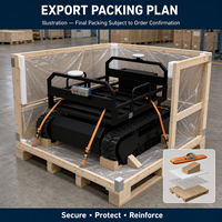 Robot de transport de marchandises Follow-me pour vergers et fermes, avec navigation RTK LiDAR et charge utile de 200 kg
