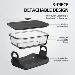 Nueva bandeja de vidrio para hornear con base y tapa de silicona para freidora de aire Ninja AF400 - Product Image 2