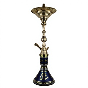 Authentique Ensemble Chicha Khalil Mamoon Silver Chrome Ice - 85cm, Narguilé Égyptien Robuste avec Noyau en Laiton - Product Image 3