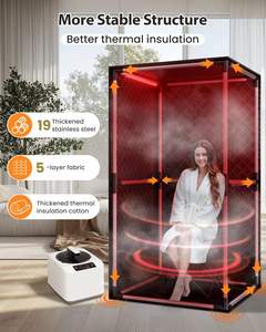 Sauna vapeur portable pleine grandeur pour usage domestique, boîte de spa vapeur personnelle avec chaise pour la détoxification et la perte de poids - Product Image 5