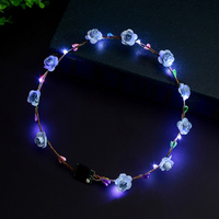 Couronnes de fleurs LED Zhizunlin, bandeaux pour femmes, guirlandes, couronnes de fleurs lumineuses pour mariage, fête sur la plage, anniversaire, Halloween