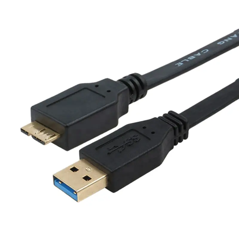 30cm Hard Disk Cable Short Usb 2.0 A Male To Micro-b Usb Micro B Flat Nylon Material Cable