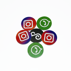 Hot Sale <span class=keywords><strong>125Khz</strong></span>/13.56Mhz Passieve Anti Metal Nfc Pvc Token Label Ronde <span class=keywords><strong>Rfid</strong></span> Coin Tag - Product Image 1