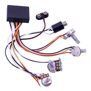 Grosir Memuat pre-wired gitar Harness 2T2V dengan Coil Split pre-wired kit untuk listrik gitar Bass bagian