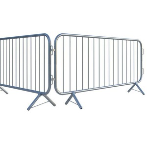 Barricadas Portátiles Temporales para Control de Multitudes, Barrera de Tráfico de Acero Metálico Resistente para Seguridad Vial en Eventos - Product Image 1