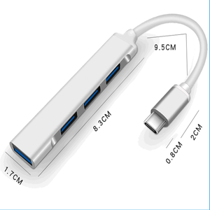<span class=keywords><strong>USB</strong></span> C集线器3.0 2.0 C型3.1多4端口分离器适配器OTG金属外壳，适用于三星Macbook Pro Air Pc笔记本电脑 - Product Image 5