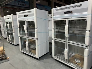 Congélateur vitrine à double porte avec système No Frost, réfrigérateur commercial en acier inoxydable pour supermarché et magasin de proximité - Product Image 5