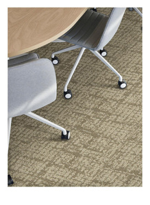 Dalles <span class=keywords><strong>de</strong></span> moquette rayées à boucles 50x50CM style moderne, durables, antidérapantes, à poils moyens, avec support en <span class=keywords><strong>PVC</strong></span>, pour bureaux commerciaux, en polyester - Product Image 5