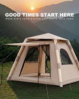 Carpa Inflable para Acampar Juliful Unic, para 4 Personas, 1500 mm, Impermeable, 3 Estaciones, Fácil de Instalar, para Campamentos Familiares, Senderismo y Viajes al Aire Libre