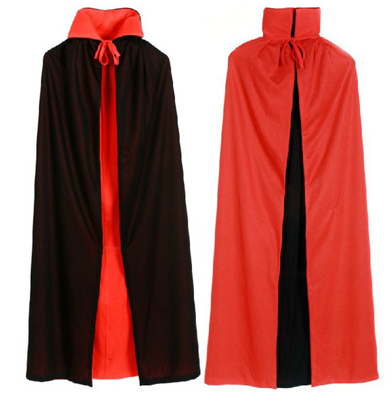 Mantello Vampiro Bambino 120cm Con Denti E Tatuaggi Finti Sangue - Costume Dracula Halloween, Carnevale, Cosplay