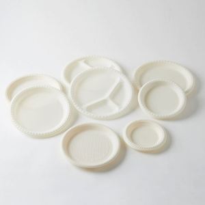 Juego de Vajilla Desechable Ecológica, Platos de Almidón de Maíz, Contenedor de Alimentos para Llevar, para Bodas y Fiestas - Product Image 2