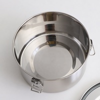 Boîte à Lunch ronde en acier inoxydable, de ml avec des fuites, conteneur de stockage écologique et durable pour les enfants