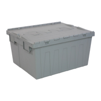 Conteneurs de stockage en plastique avec couvercle intégré, robustes et empilables, pour l'agriculture, les aliments et le stockage en entrepôt