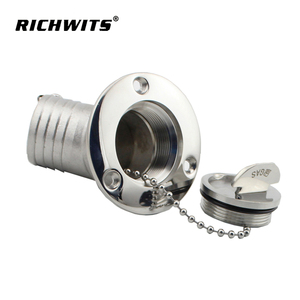 Bouchon de remplissage de carburant pour bateau, sans clé, en acier inoxydable poli miroir, avec vis de fixation, matériel de remplacement - Product Image 2