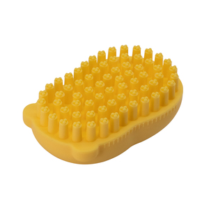 Brosse à shampooing en silicone pour cheveux longs et courts Outils durables pour animaux de compagnie de taille moyenne pour chiens chats douche brosse à curry - Product Image 2