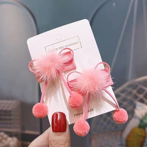 2023 Autumn/Winter Fluffy Hair <b>Clips</b> for Girls, Pom-pom <b>Bows</b>, Cute Hair Accessories, Children's Top <b>Clips</b>, Princess Hair - Product Image 1
