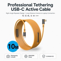 10 Metre USB C - USB C 3.2 Gen 1 Uzatma Kablosu 5Gbps Dik Açılı Düşük Gecikmeli Esnek TPE Endüstriyel Tıbbi Ekipman Toptan Satış