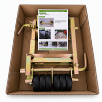 Chariot de déplacement de roues de voiture robuste 1000 kg, cric de positionnement mécanique pour véhicules, patins de déplacement de pneus réglables pour réparation automobile et remorquage