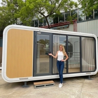 Capsule spatiale modulaire mobile en acier durable pour hôtel, bureau, bâtiment, cour, restaurant avec système intelligent