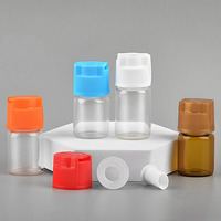 Flacon en verre de 4 ml, 5 ml, 10 ml à double compartiment pour poudre et eau, poudre lyophilisée, avec bouchon pelable