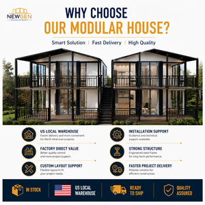 Modern Prefab Duplex Two-Story Tiny House-Black <b>Frame</b> <b>White</b> Panel Expandable Steel Container Home Bedroom Supermarket ADU Resort - Product Image 2