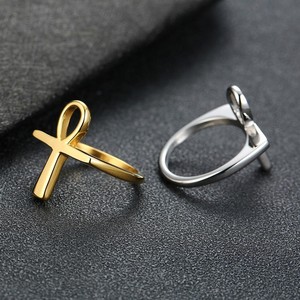 Ankh Anello Degli Uomini/Donne In Acciaio Inox Egiziano Croce Chiave del <span class=keywords><strong>Nilo</strong></span> Anelli Classic Africa Egitto Regalo Dei Monili Formato - Product Image 3