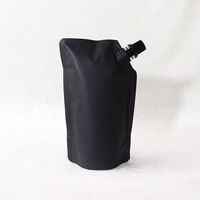Usine En Gros Impression Liquide De Lavage Feuille D'aluminium Noir Mate Bec Poche Détergent À Lessive Savon Pochettes Buse Sac