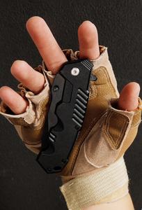 Vendita calda a buon mercato a basso prezzo per esterno coltello pieghevole nero resistente in alluminio manico regalo di promozione coltello - Product Image 6