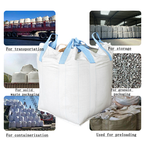 Sac Jumbo en PP tissé recyclable pour <span class=keywords><strong>béton</strong></span> sec, mortier, plâtre et colle à carrelage, capacité 1 tonne, avec doublure, format FIBC - Product Image 3