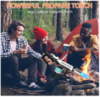 Pistolet torche puissant au propane, torche sous vide avec flamme réglable, pistolet lance-flammes, allume-charbon (réservoir non inclus)