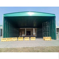   Carpa de Almacenamiento Móvil de PVC para Camping - Toldo Telescópico Plegable Portátil para Campamentos al Aire Libre
