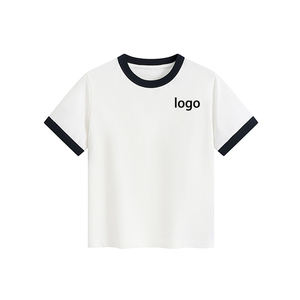 เสื้อยืดแขนสั้นทรงหลวม คอปกกลม สีสันตัดกัน สไตล์มินิมอล ใส่ได้หลายโอกาส ช่วยพรางหุ่นให้ดูเพรียว - Product Image 5