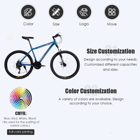 Vélo VTT Simple et Personnalisé de Haute Qualité pour Hommes et Femmes, 26 Pouces, Frein à Disque en Aluminium, 21 Vitesses