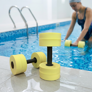 Foam <b>Water</b> Dumbbells Yellow <b>Floating</b> Pool Exercise Equipment for Adults Swim Fitness Gear - Product Image 1