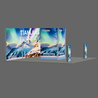 Boîte à lumière d'exposition TIANLANG, panneau rétroéclairé en tissu SEG pour stand de salon professionnel, mur d'identité de marque