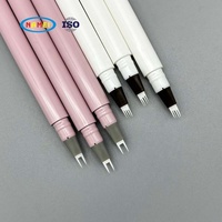 Tubo cosmético de logotipo personalizado para lápiz de cejas líquido tubo líquido 4 puntas lápiz de cejas vacío maquillaje líquido ceja embalaje