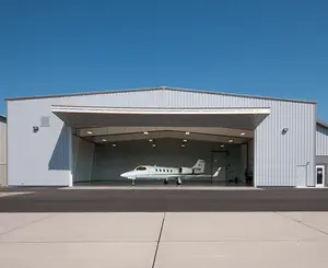 Projetado estrutura de aço estrutura de construção do armazém preço aeronaves hangar